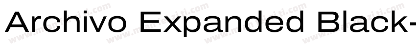 Archivo Expanded Black字体转换